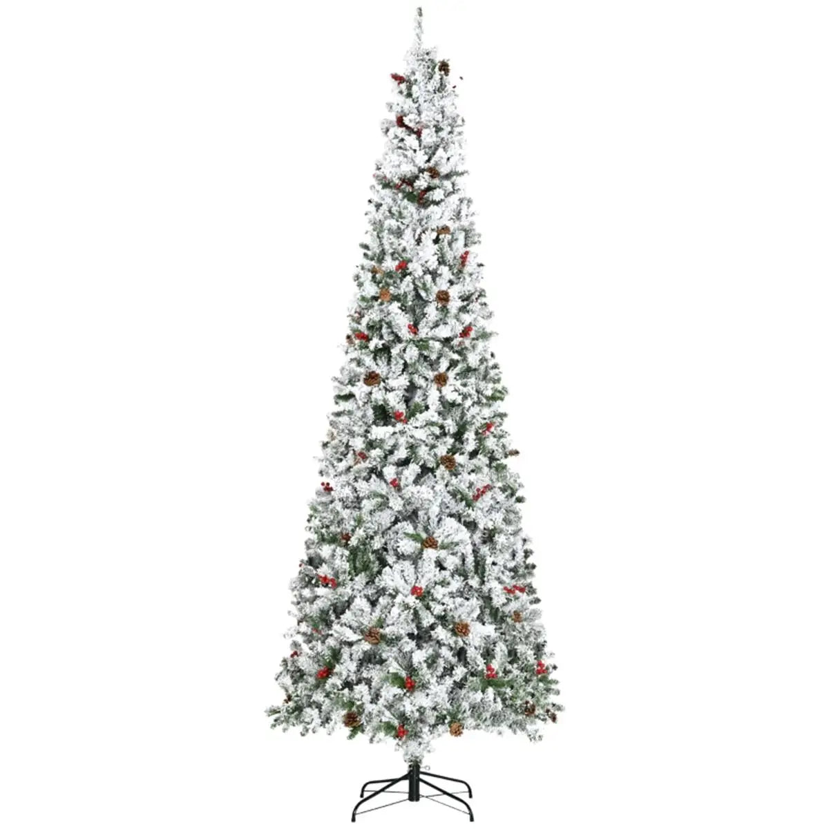 9ft Artificial Christmas Tree - Green Holiday Decoration for Home & Office Festivities