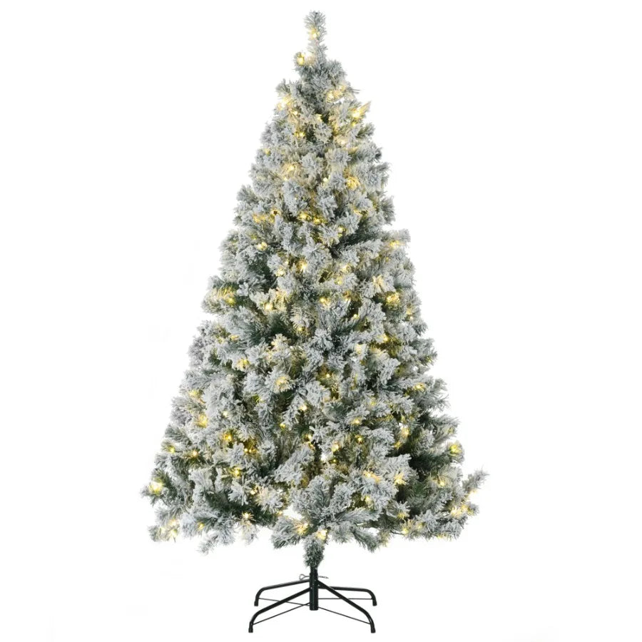 HOMCOM 6ft Tall Prelit Artificial Christmas Tree