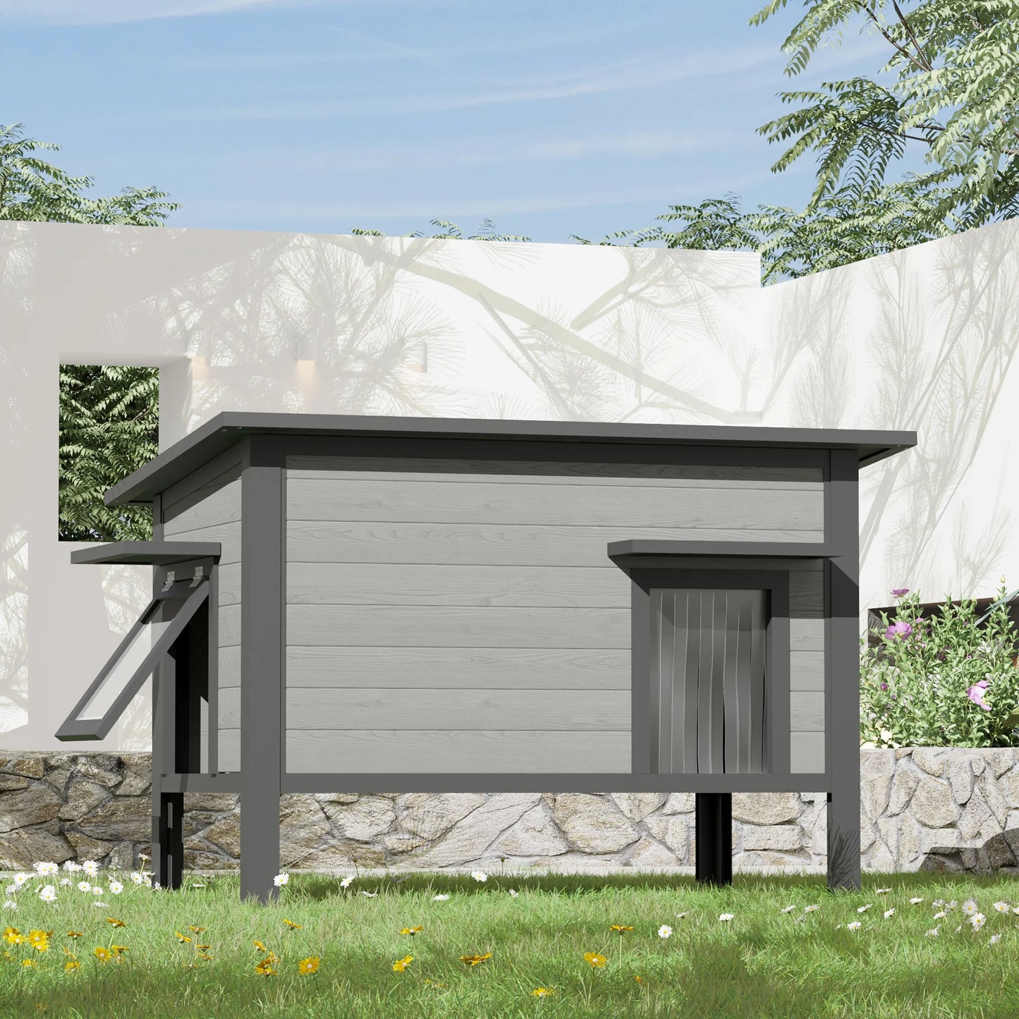 Indoor Outdoor Cat House, Weatherproof,