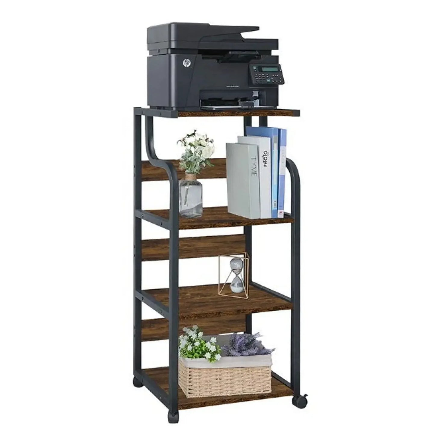 Homfa Mobile Printer Stand Scaner Rolling Cart Home Office Storage Organizer Rack Desk Organizers