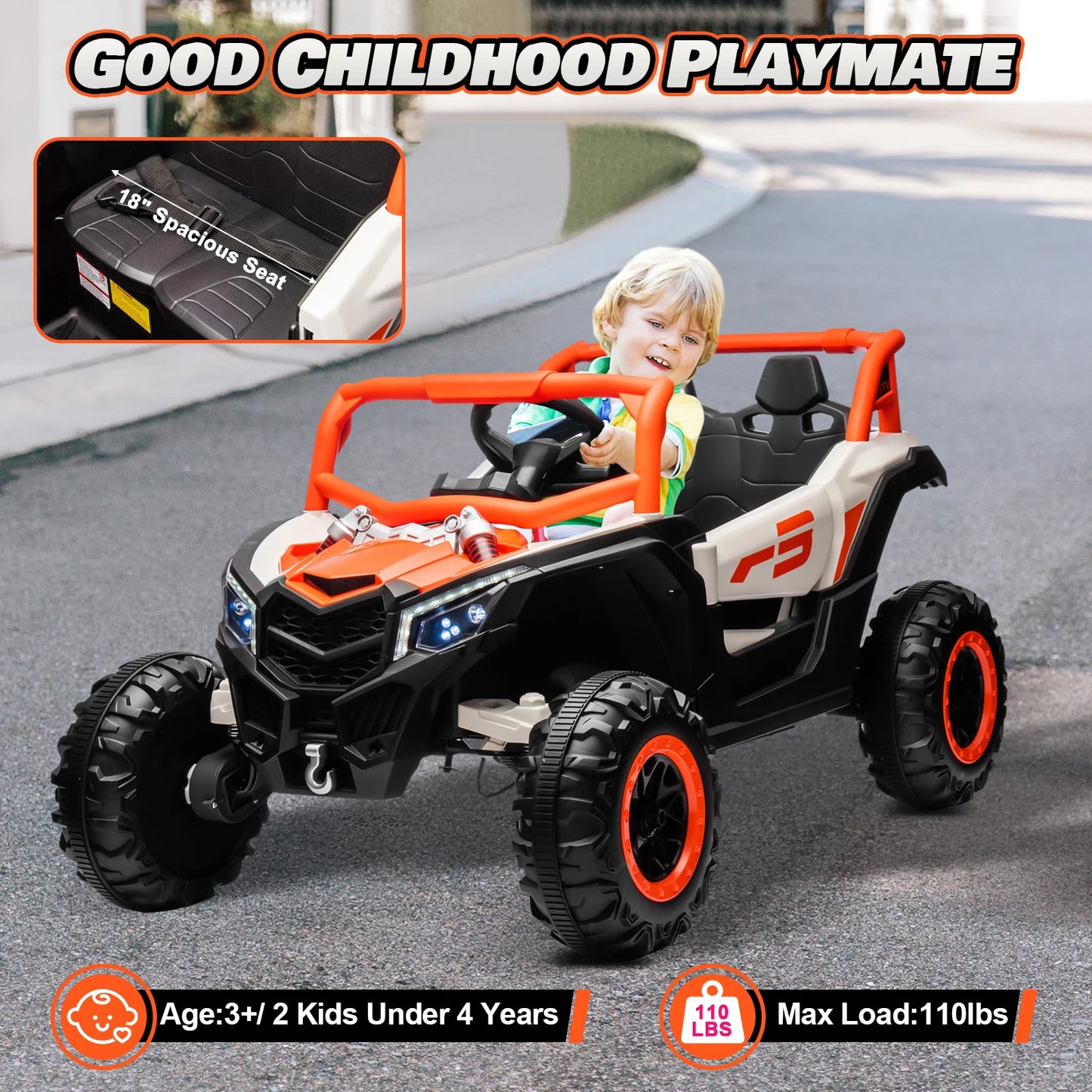 24V Ride On Car for Kids w/Remote Control,  Battery Powered