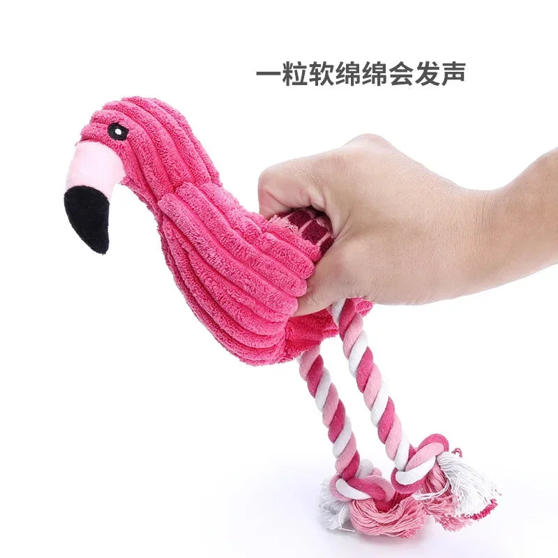 Animal Shape Squeaky Toys Plush Dog Toy for Small Large Dogs Puppy