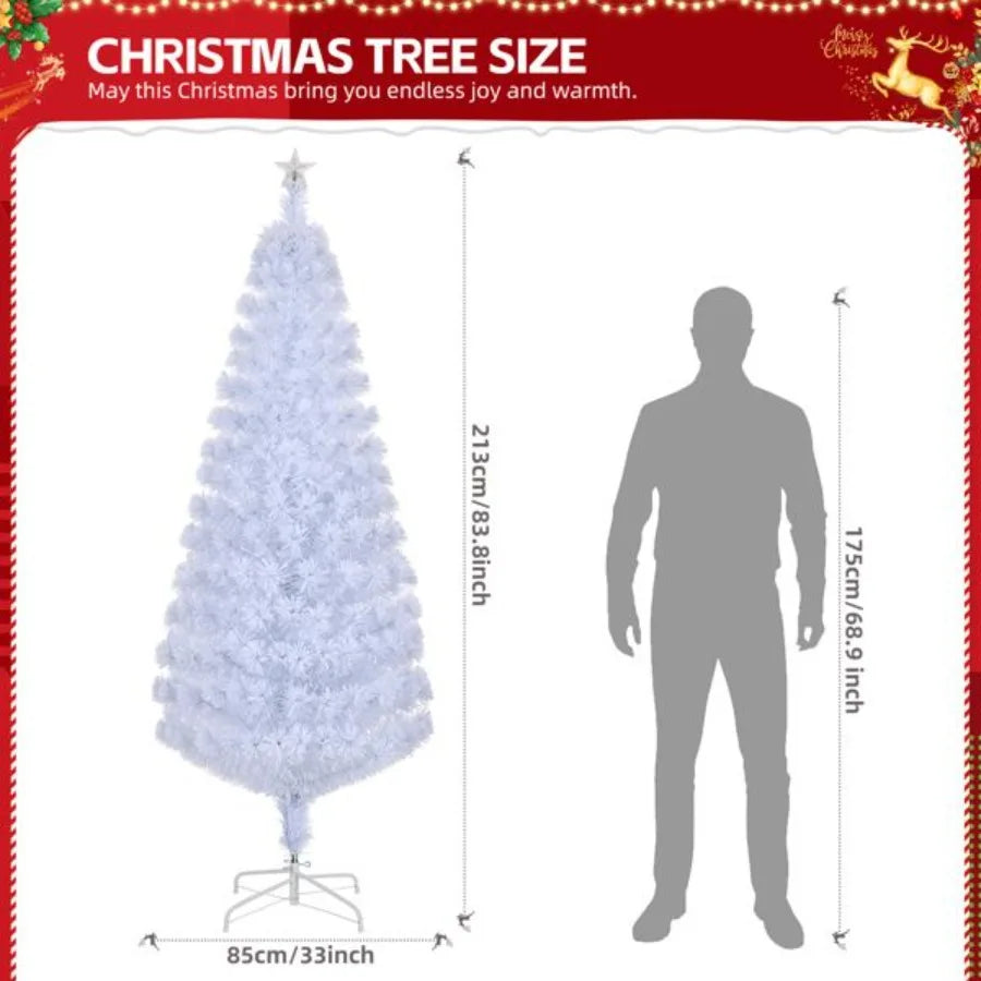 7 FT Prelit Christmas Tree Artificial Fiber Optic