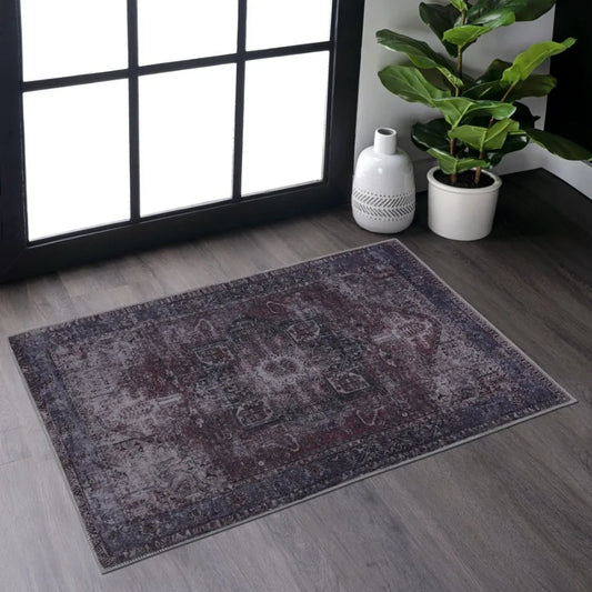 2x3 Washable Area Rugs LowPile NonSlip NonShedding Foldable