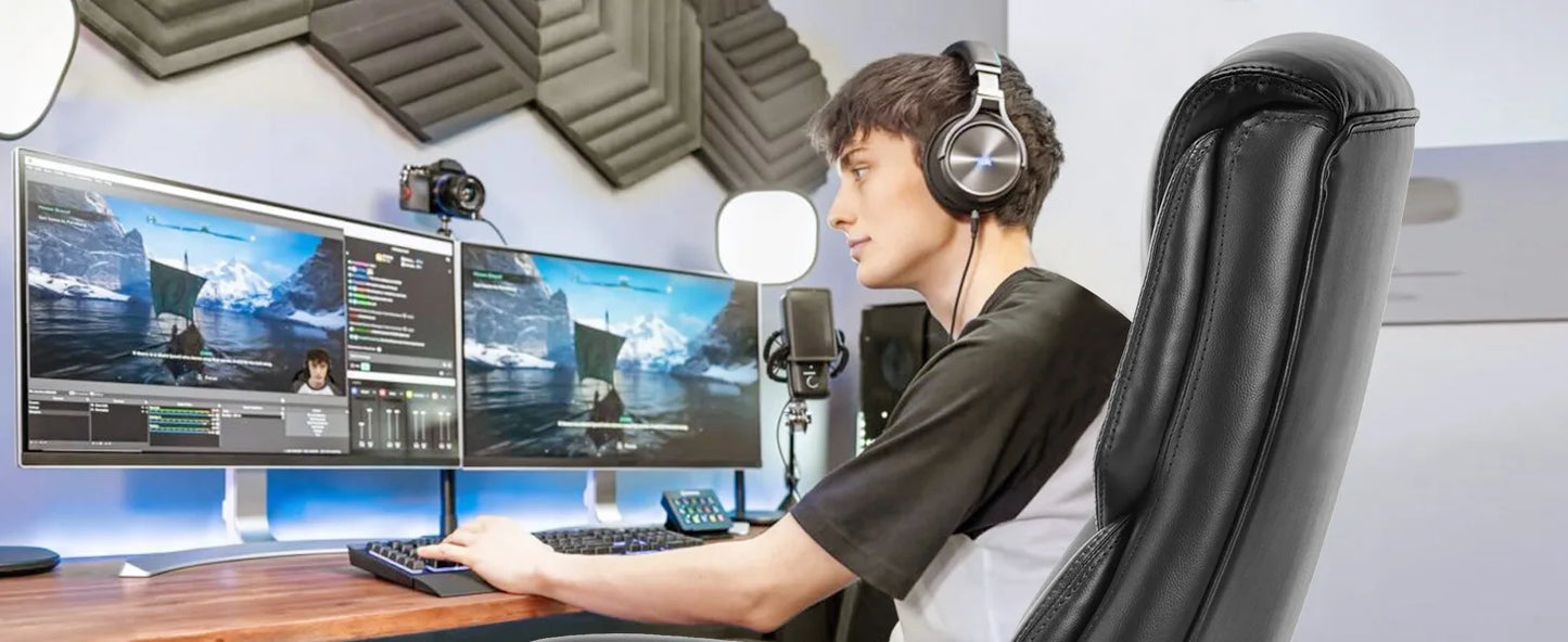 Leather Padded Armrest Chairs