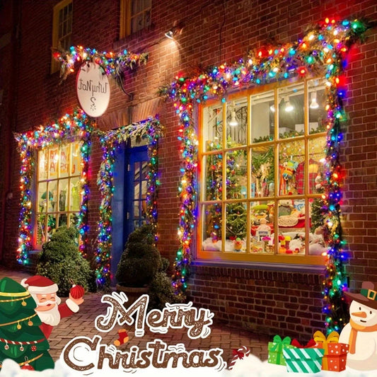 4 Pack 100 LED Solar String LightsTotal 8 Modes Solar Powered Christmas Tree Lights for Outdoor Home Patio and Party Decorations