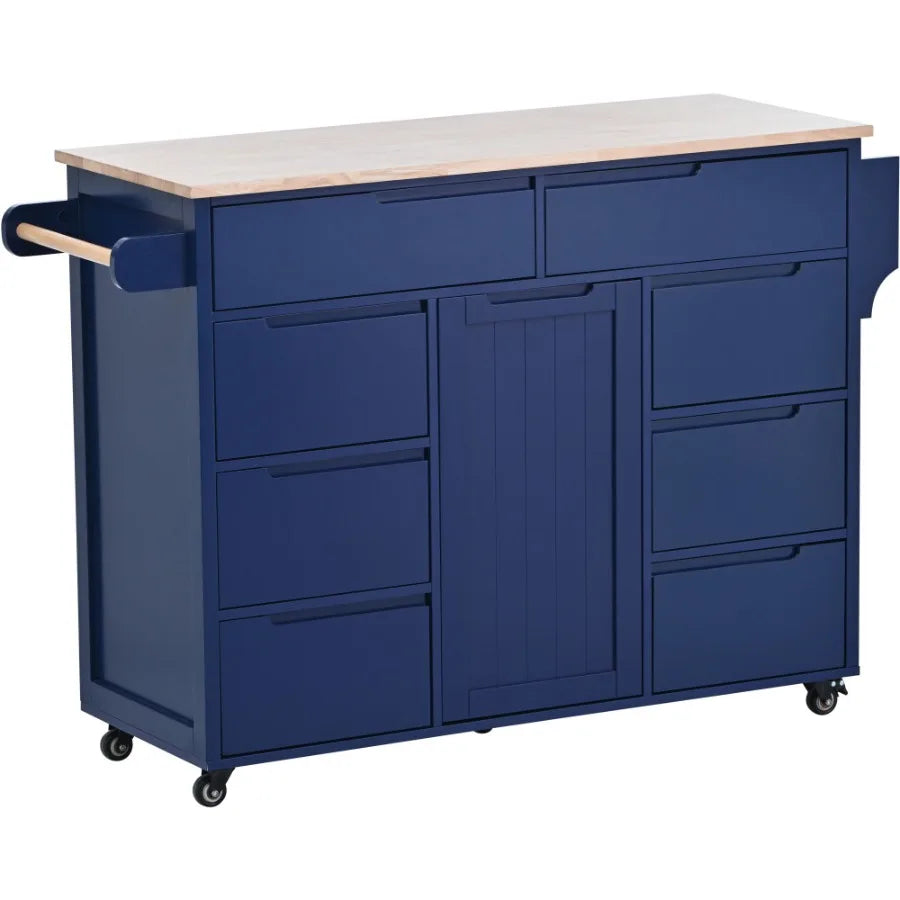 kitchen Cart with Rubber Wood Countertop Kitchen Island h