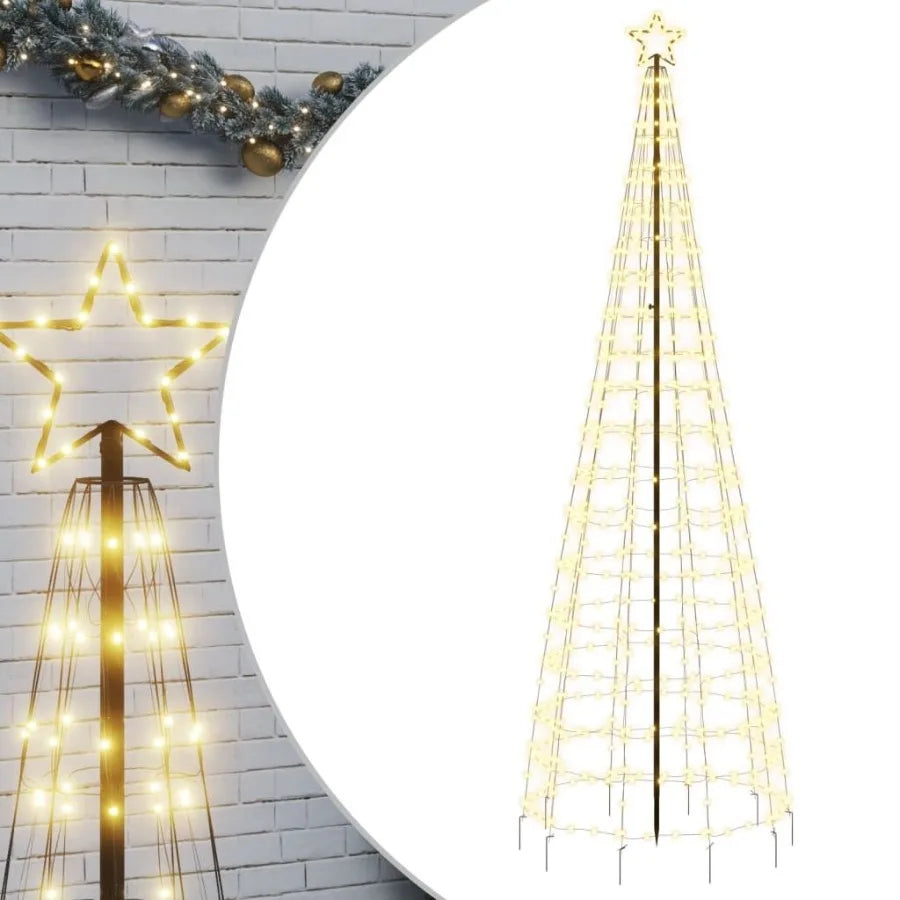 Christmas Tree Light with Spikes 570 LEDs Warm White 118.1