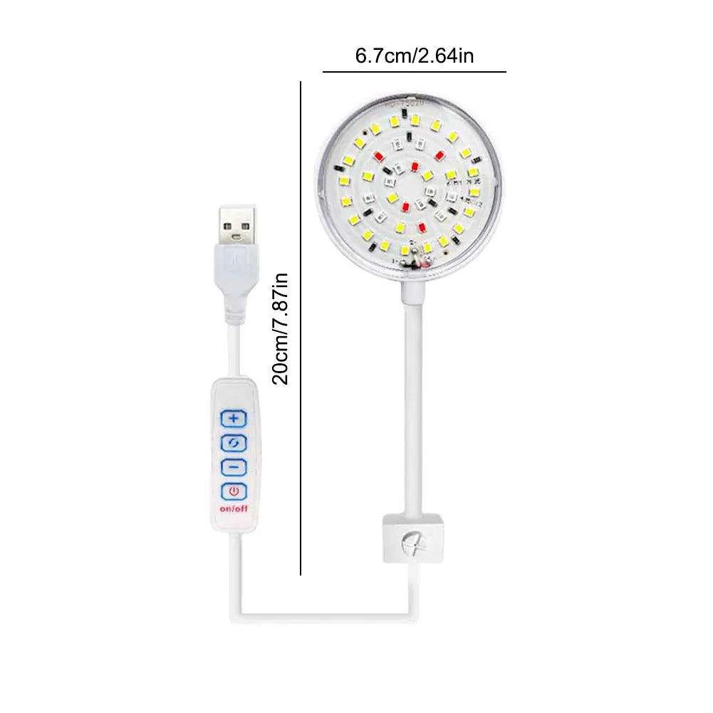 USB Small Fish Tank Light Dimmable LED Moving Aquarium