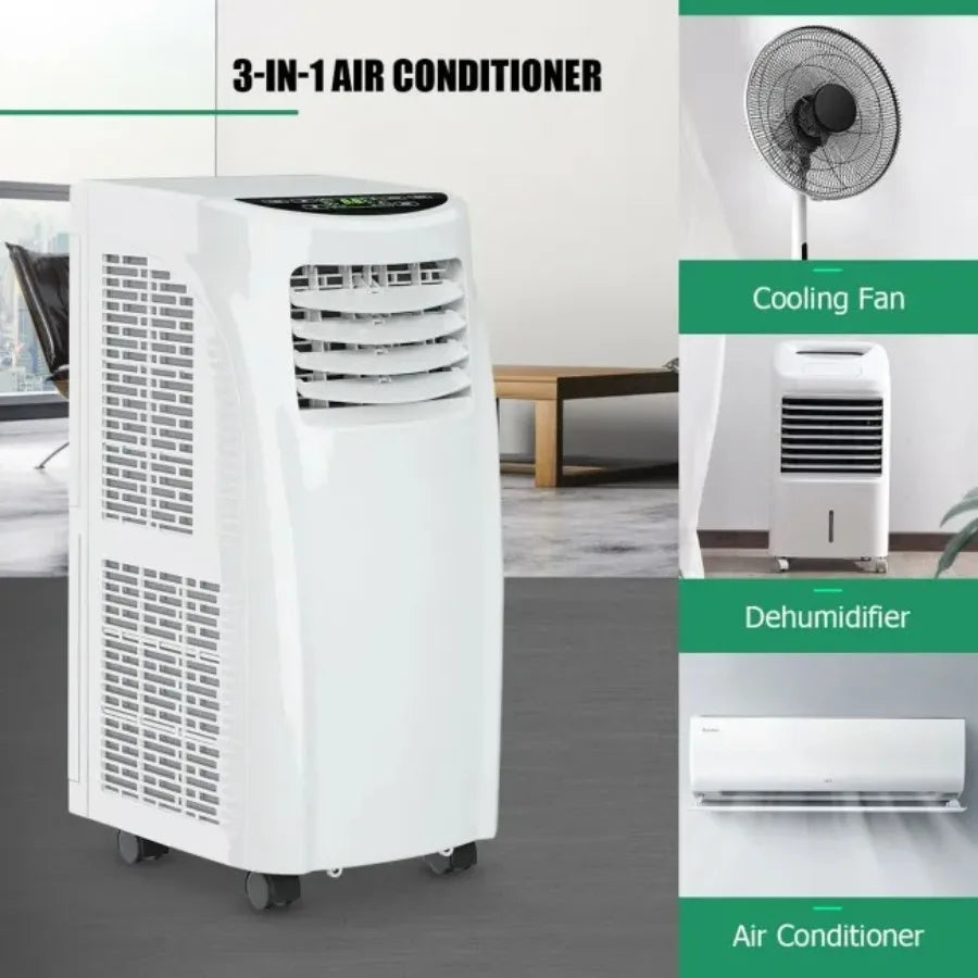 8,000 BTU Portable Air Conditioner with Sleep Mode and Dehumidifier Function