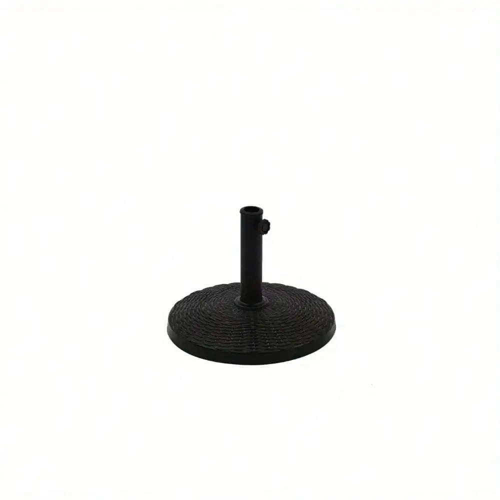 22 lb black round powder coated resin patio base