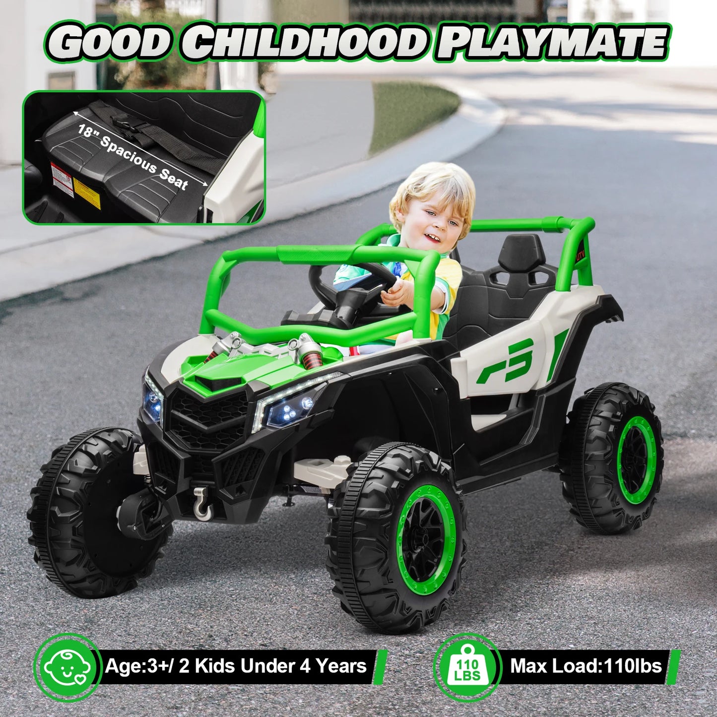 24V Ride On Car for Kids w/Remote Control,  Battery Powered