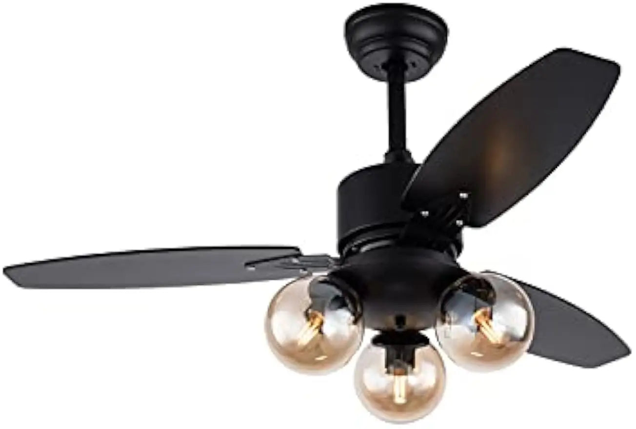Ceiling Fan Lamp 3 Blades 3 Speed Fan for Bedroom Dining Room Home Office with Remote Control