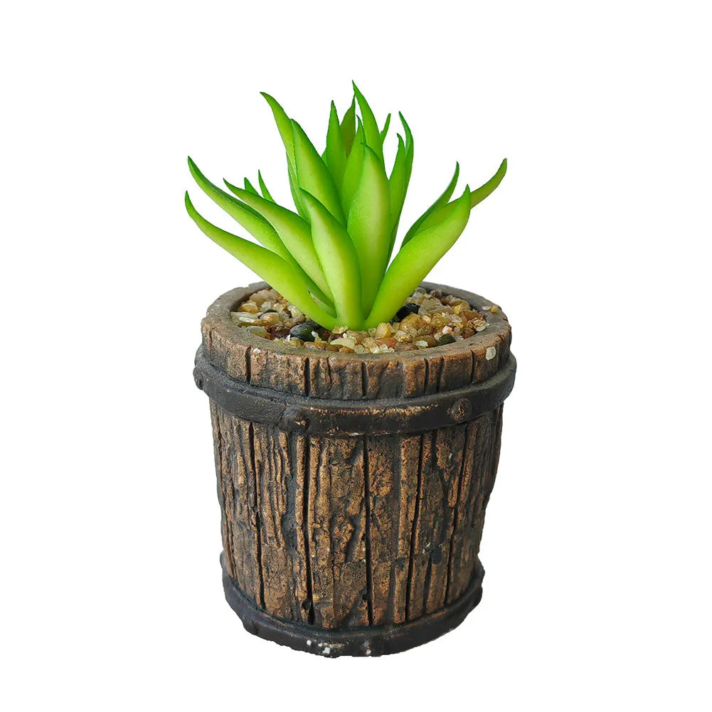 Artificial Succulents Potted,Realistic Fake Green Succulents Plants in Pots Decorative for Home Deco