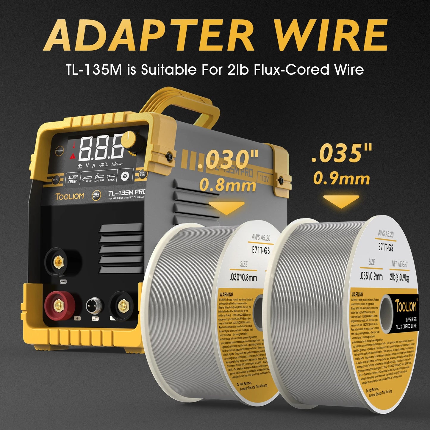 135A MIG Welder Flux Core 110V MIG Welder