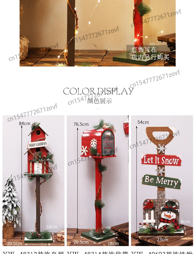 Christmas Decorations Small House Mailbox