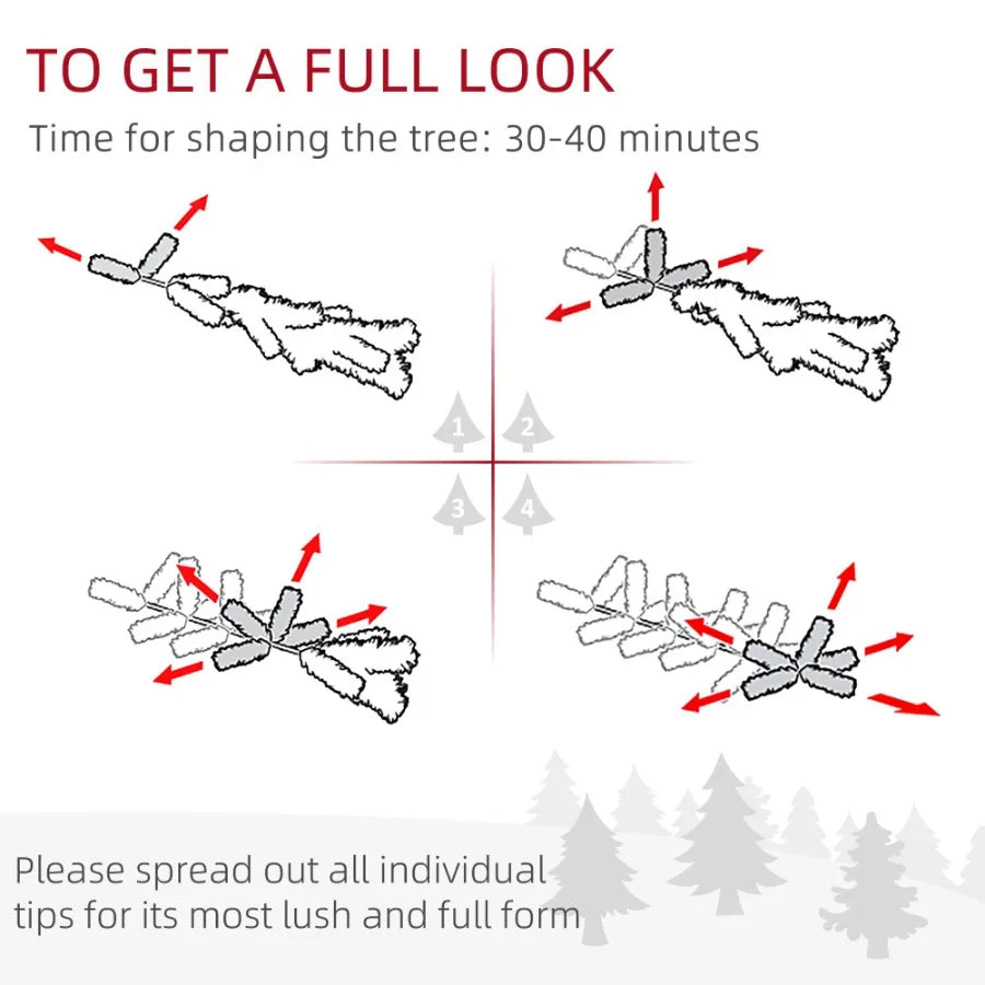 8' Artificial Pencil Christmas Tree Slim Xmas Tree