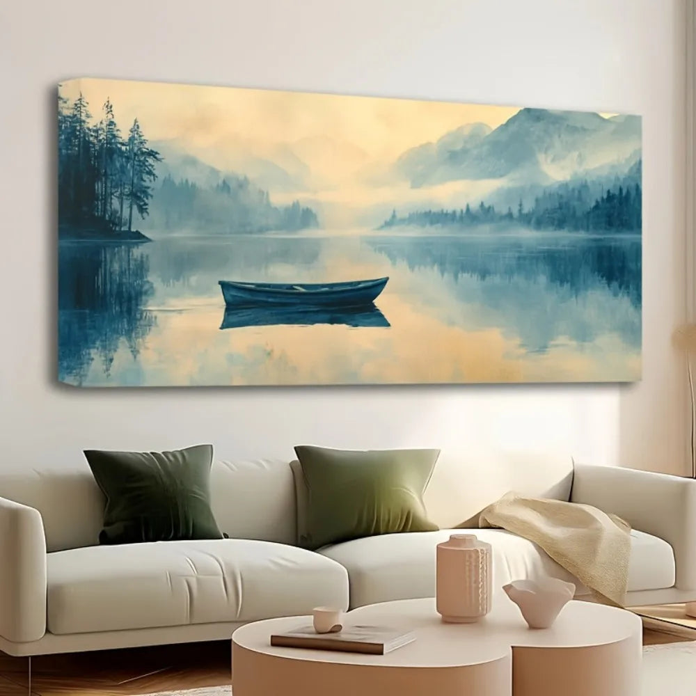 1.5 inch thick pine solid wood frame, painting,