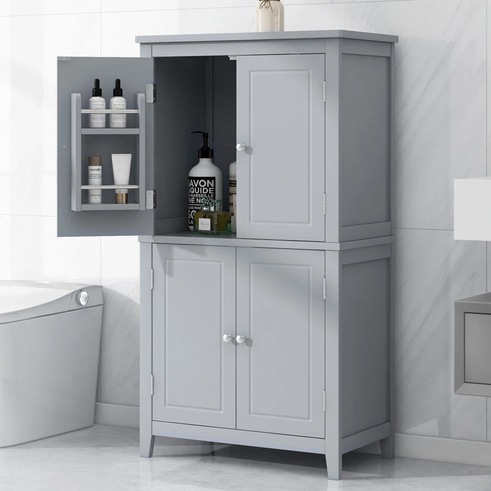 Elegant Bathroom Floor Storage Cabinet