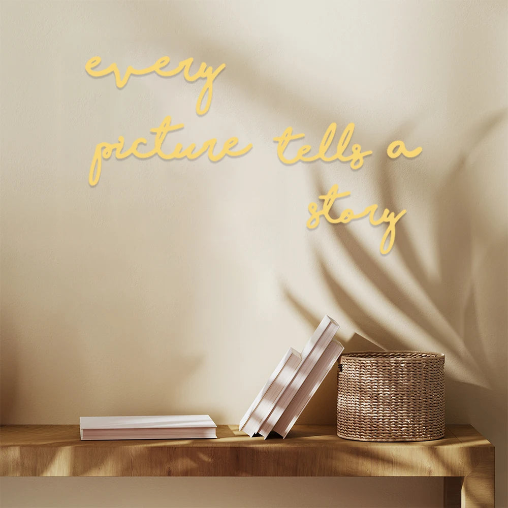 5pc Black Metal Wall Art Every Picture Tells A Story