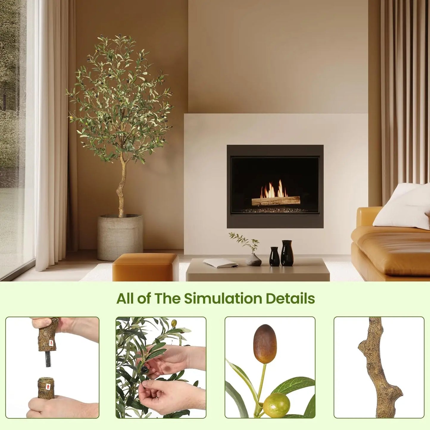 5FT Artificial Olive Tree