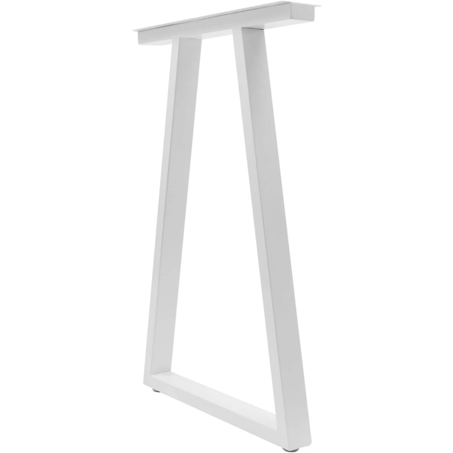 28Inch White Metal Table Legs, 2pcs Trapezoidal Table