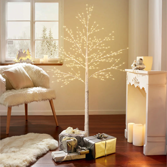 Lighted Birch Tree, Lighted Christmas Tree,
