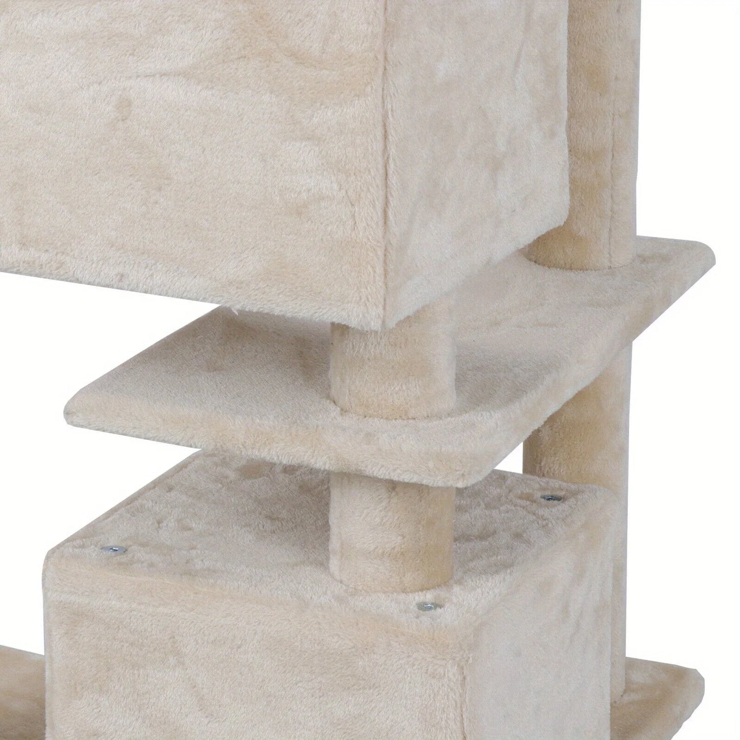 Multi-level 52" Cat Tree Tower for Multiple Cats W/Sisal Posts, Scratching Board