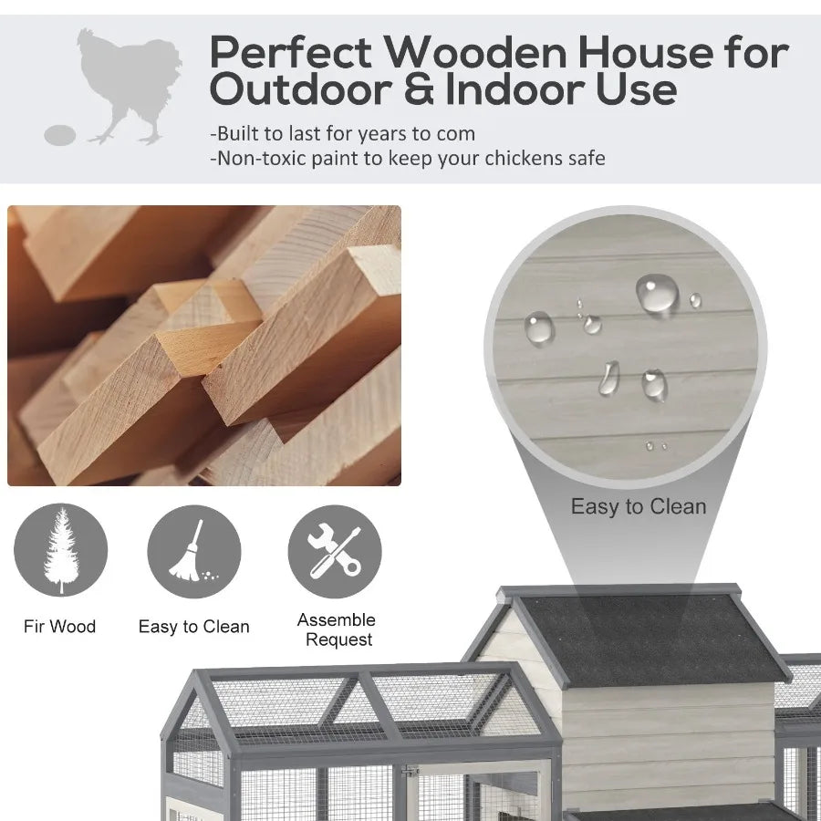 Large Chicken Coop Wooden  Rabbit Hutch