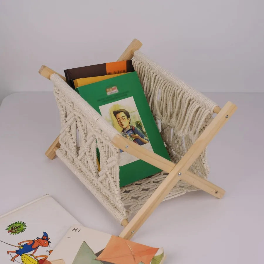 Xemussa 1pc Newspaper book  Magazine Rack Basket Book Basket