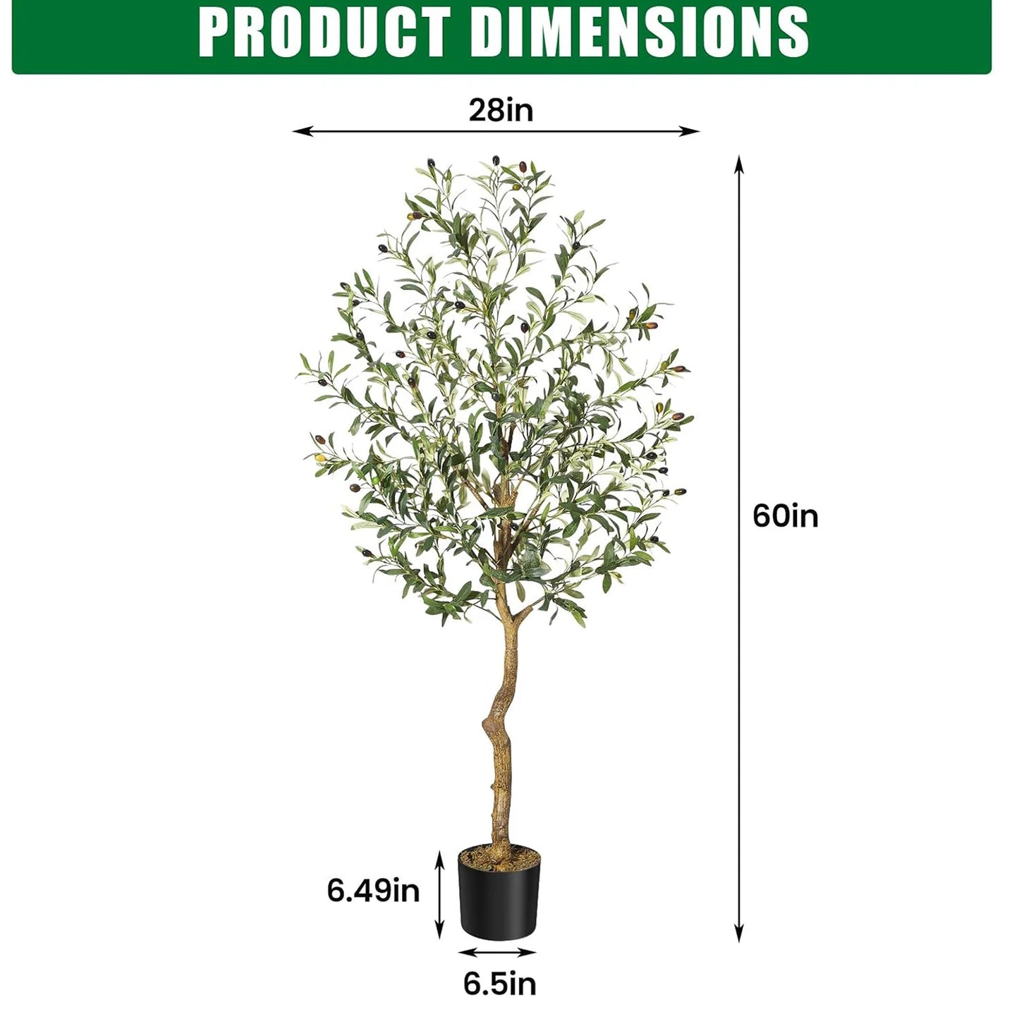 5FT Artificial Olive Tree