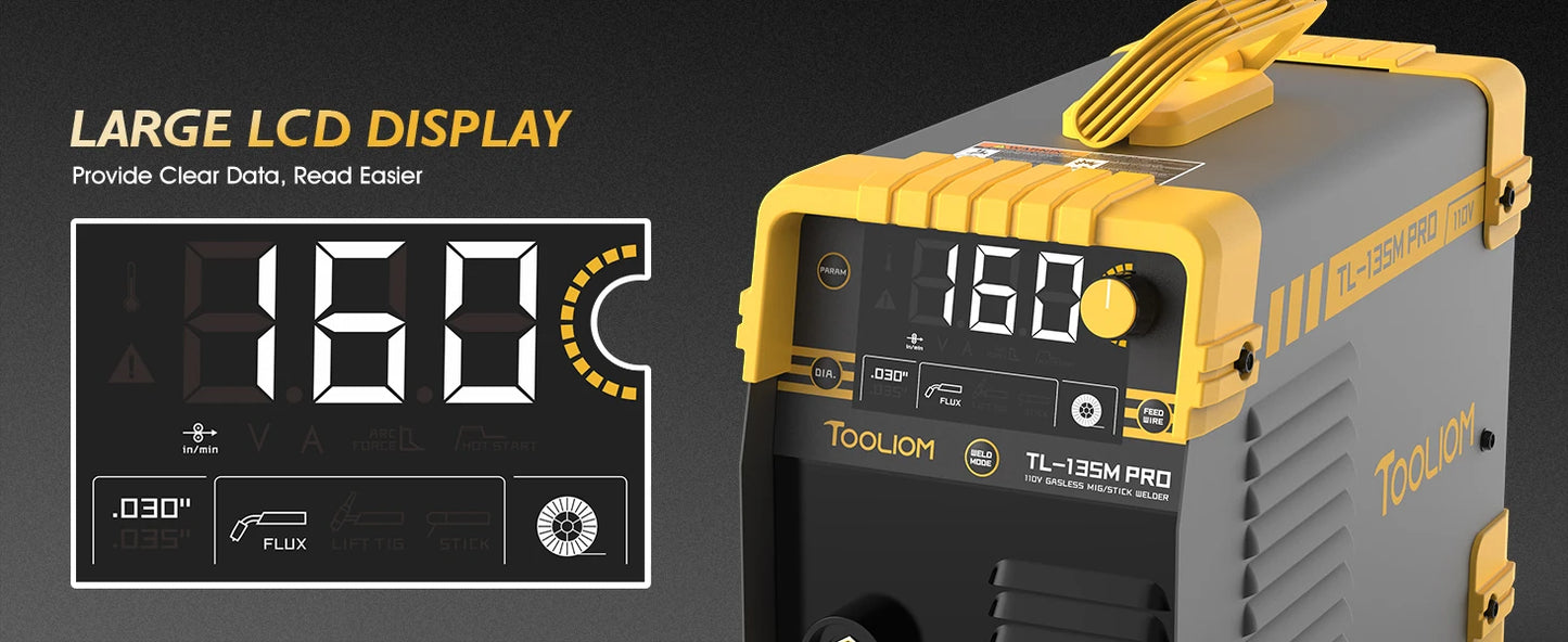 135A MIG Welder Flux Core 110V MIG Welder