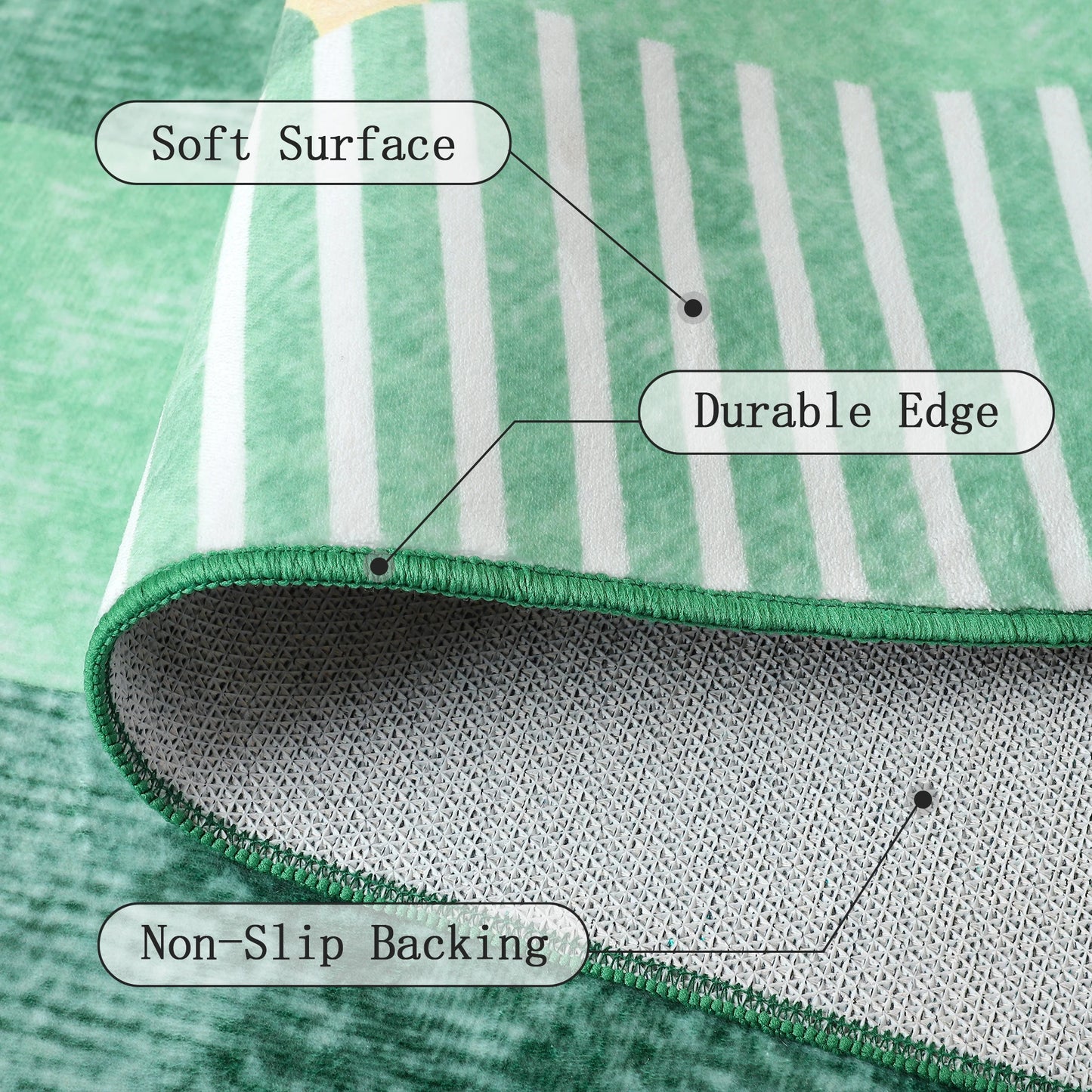 Area Rugs for Living Room, Machine Washable Vintage Rug,