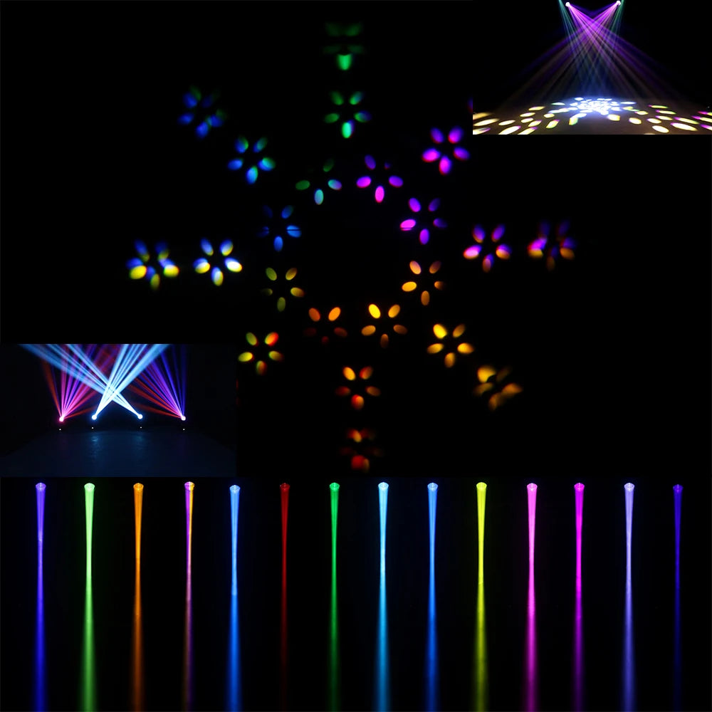 2/4pcs 275W Moving Head Light Rainbow Frost Effect DJ Disco