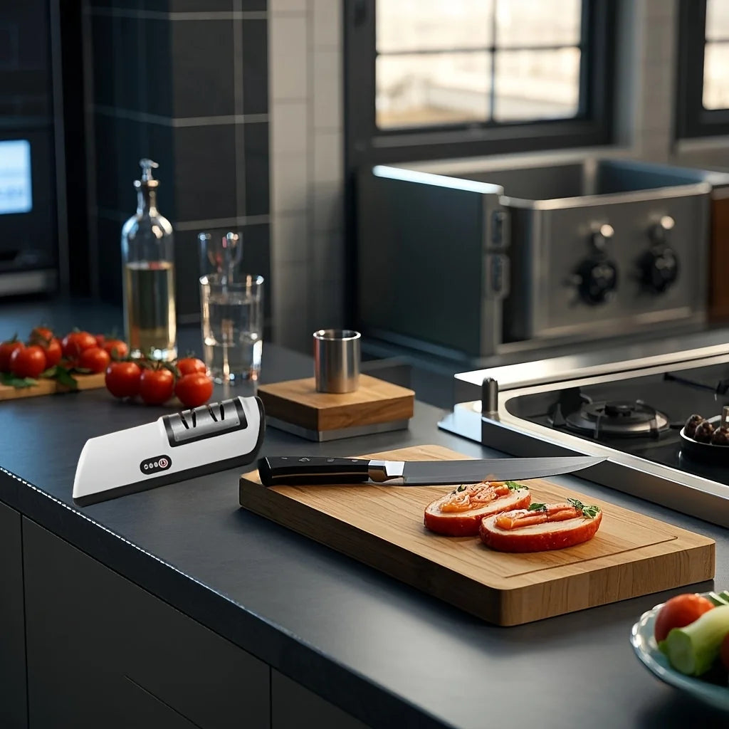 Kitchen Electric Knife Sharpener Multifunctional Automatic Professional 4 Gears Electric Knife Sharpener Kitchen Accessories