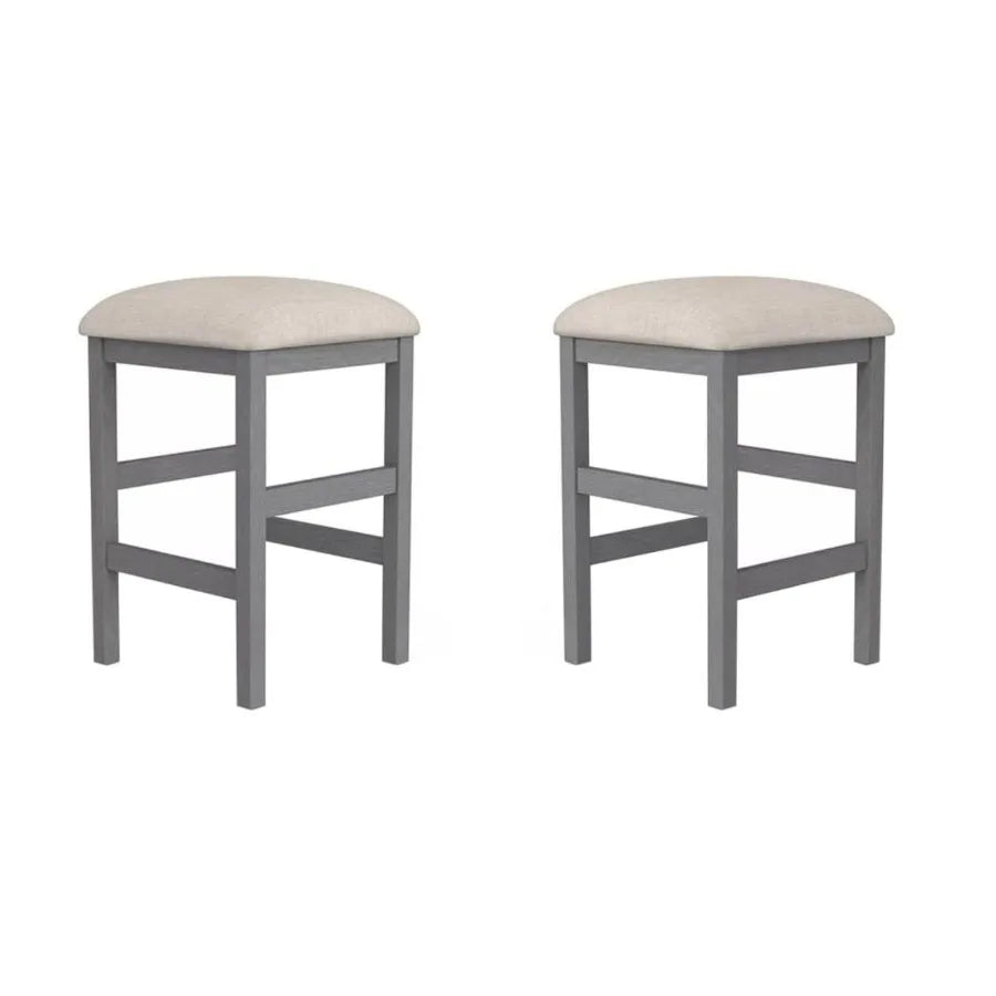 Rustic 5pc Dining Set Counter Height Table w Storage drawer