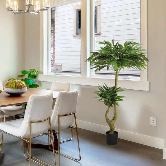 160CM Artificial Tropical Plant, Long Willow Buds Artificial Tree With Planter