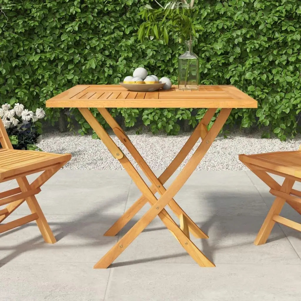 33.5x33.5 Folding Patio Table - Solid Teak Wood