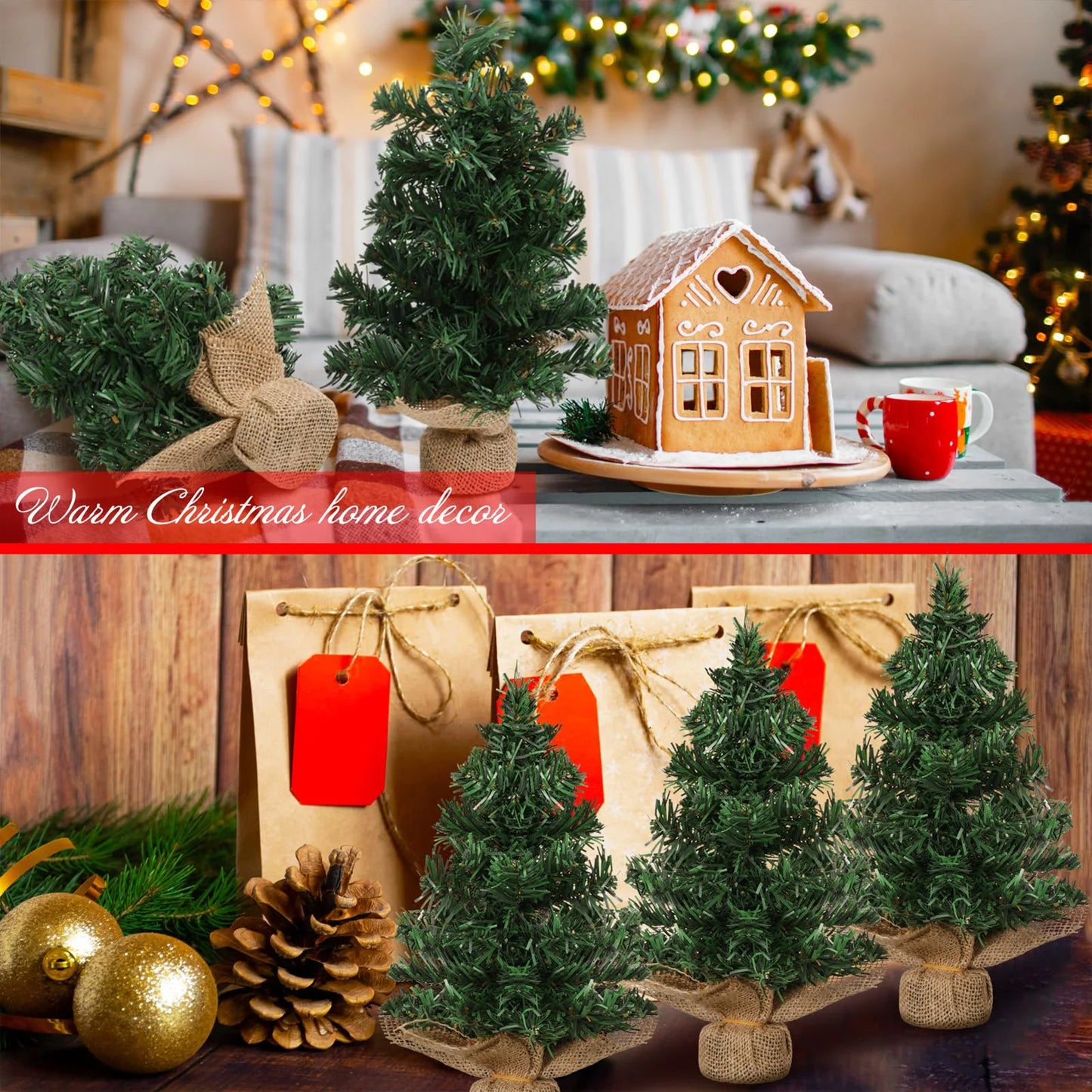 Small Decorated Christmas Tree Lightweight and Portable Cute Design