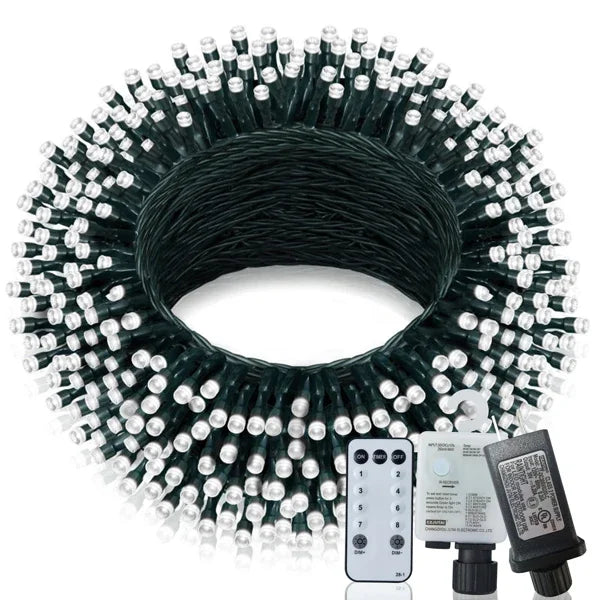 Outdoor Christmas Lights Waterproof String Fairy Lights with 8 Modes and Timer Lights for Door/yard/party/Christmas Decorations