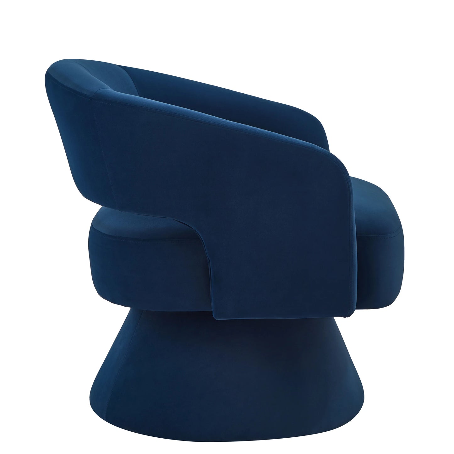 Modern Swivel Chair Upholstered Velvet Round Accent Armchair