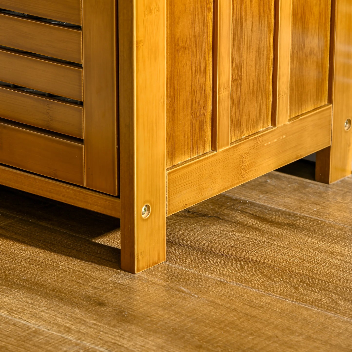 Shoe Bench with Storage Cabinets, Entryway Bench W/ Cushion Hidden Compartment