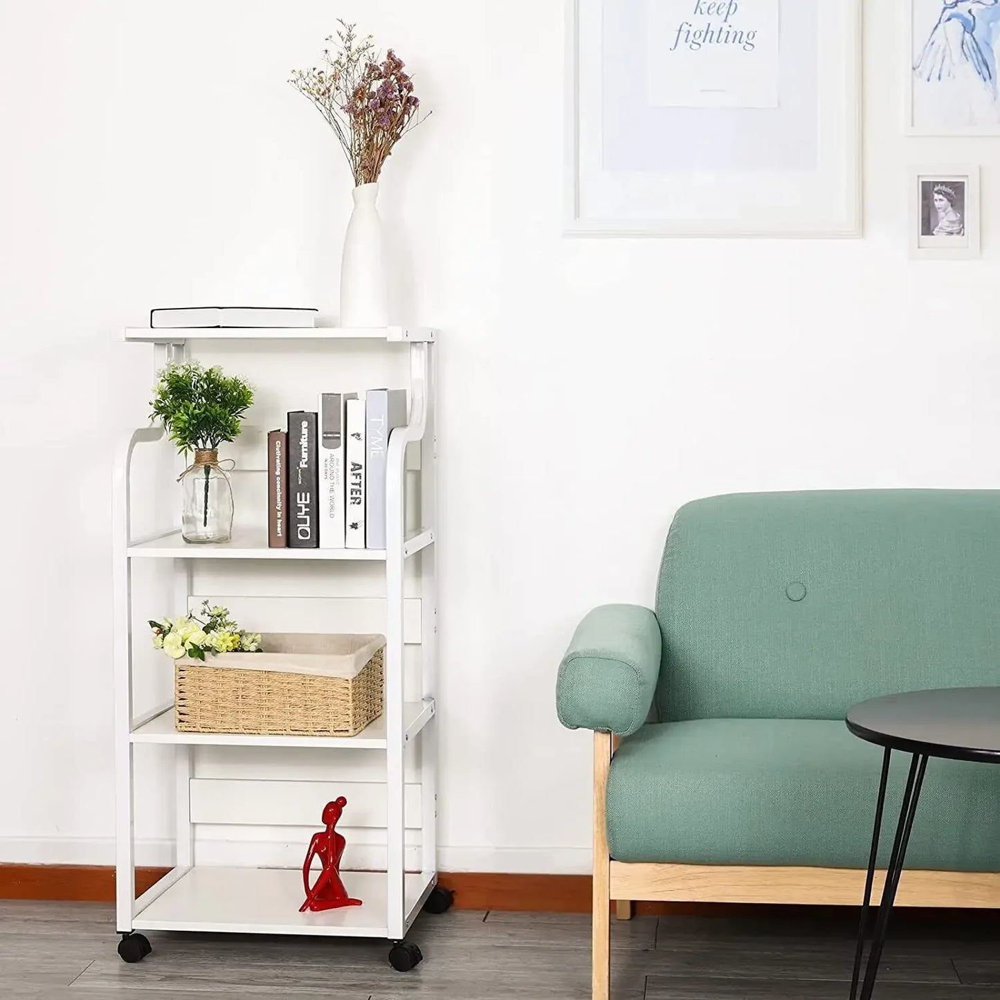 Homfa Mobile Printer Stand Scaner Rolling Cart Home Office Storage Organizer Rack Desk Organizers