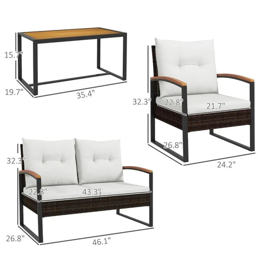 Stylish Garden Sofa Set - Comfortable Outdoor Seating - Fast Shipping from