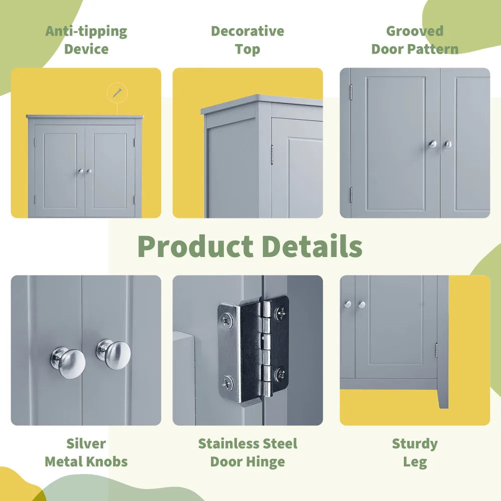 Elegant Bathroom Floor Storage Cabinet