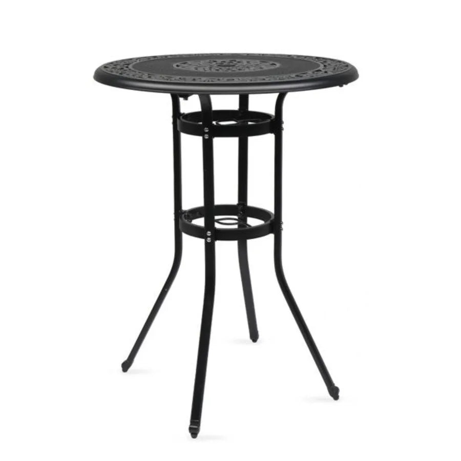 Outdoor Patio Cast Aluminum Round Bar Table