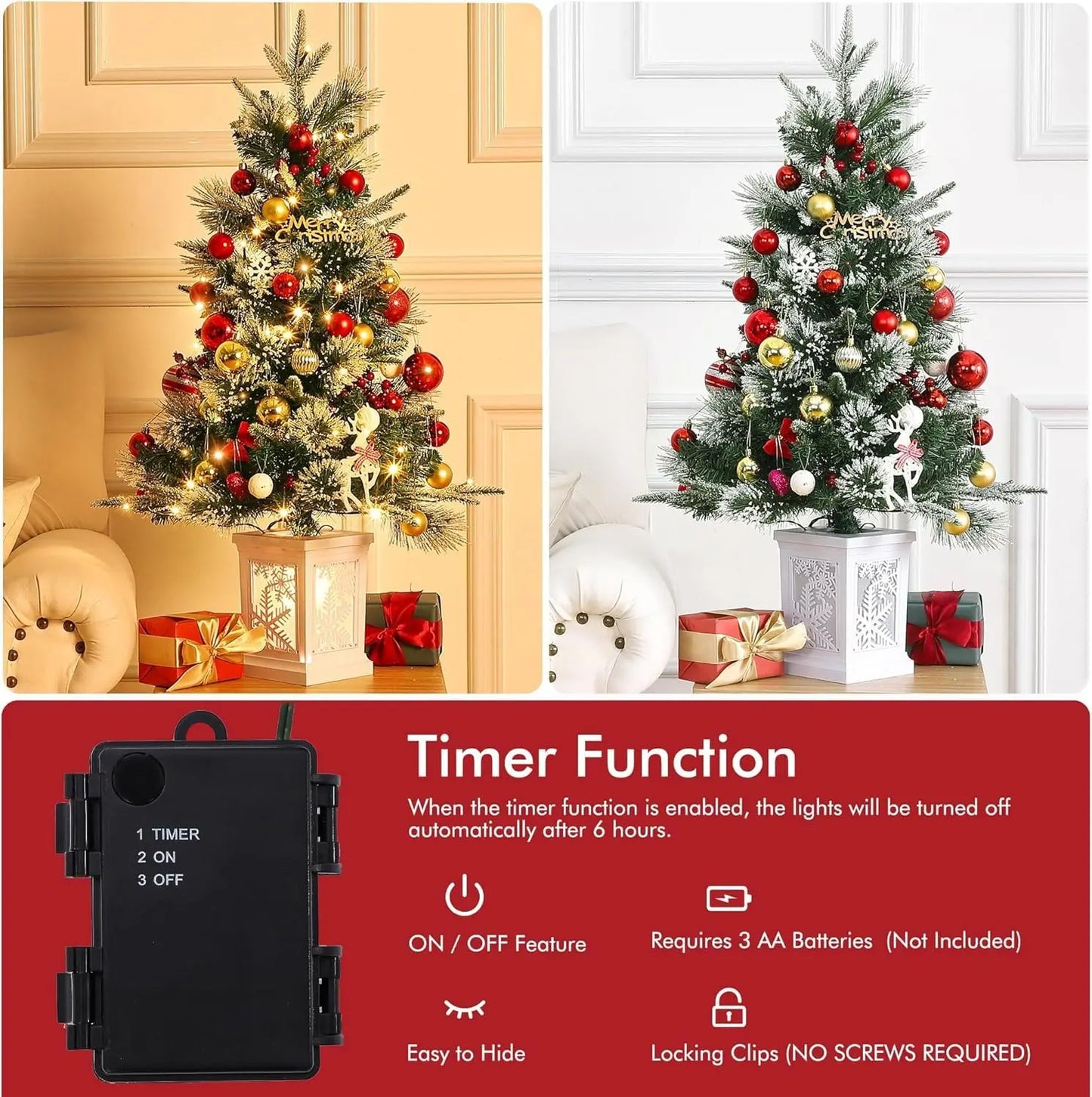 3ft Fiber Optic Artificial Christmas Tree  