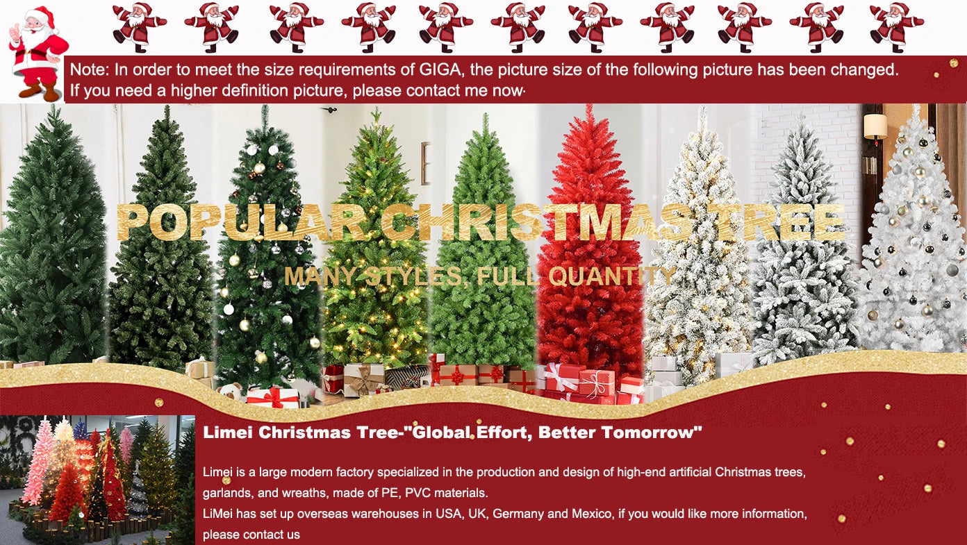 7.5FT PE/PVC/Pine Mixed Christmas Tree