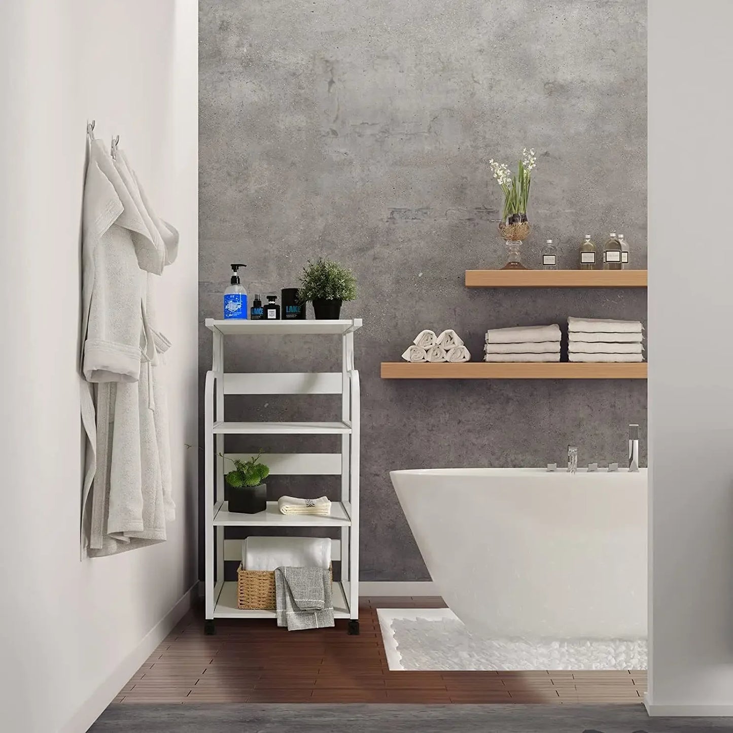 Homfa Mobile Printer Stand Scaner Rolling Cart Home Office Storage Organizer Rack Desk Organizers