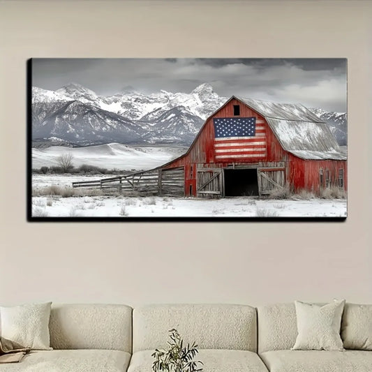 Living room wall decor, interior decor, modern aesthetic art, 1.5 inch thick pine solid wood frame